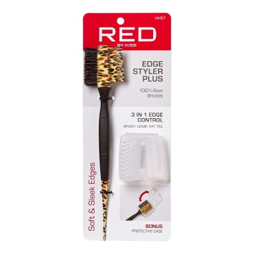 Red by Kiss Professional 3 IN 1 Edge Brush. Comb. ...