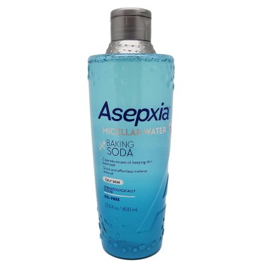 Asepxia Baking Soda Micellar Water Cleanser & Makeup Remover, 13.5 Ounce