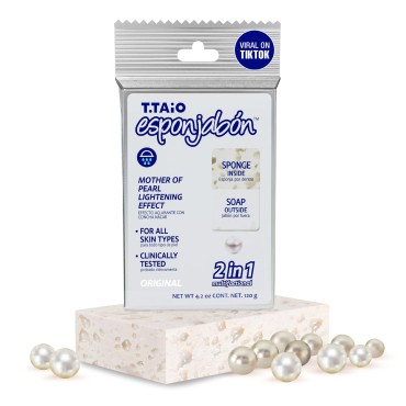 T. Taio Mother of Pearl Esponjabon Soap Sponge - G...