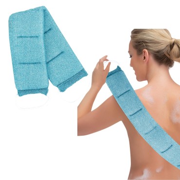 Simplosophy: Exfoliating Back Scrubber, Deep Clean & Invigorate Your Skin (Light Blue)
