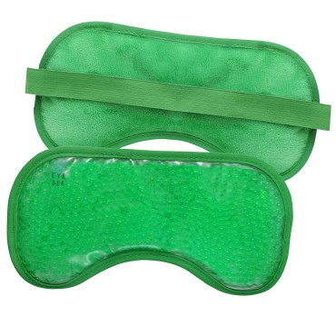 Eye See Plush Gel Eye Mask for Puffy Eyes, Green -...