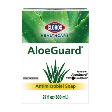 Clorox Healthcare AloeGuard Antimicrobial Soap, 27 Fl Oz Antimicrobial Hand Soap Pouch in Box | Antimicrobial Hand Soap Washes Germs on Skin | AloeGuard Hand Soap