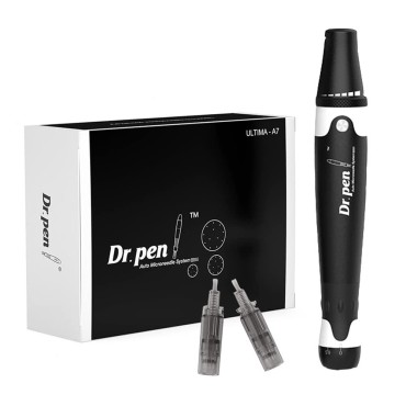 Professional Microneedling Derma Beauty Pen Dr.Pen Ultima A7,Derma Beauty Pen kit for Skin Care with 4 Pack Cartridges-(2x12 & 2x36tips)