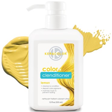 Keracolor Clenditioner LEMON Hair Dye - Semi Permanent Hair Color Depositing Conditioner, Cruelty-free, 12 Fl. Oz.