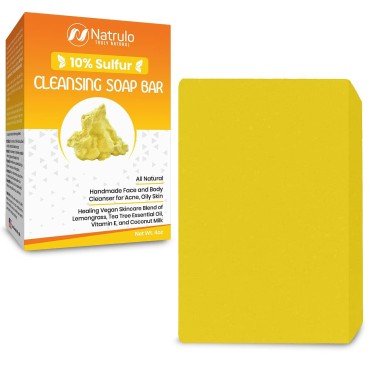 10% Sulfur Soap Cleansing Bar for Face & Body - Al...