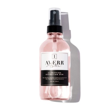 Averr Aglow - Rose Water Clarifying Hydration Dew - Prevents Acne Breakouts, Blackheads & Blemishes - Daily Skincare Moisturizing Face Mist - Balance Oily & Dry Skin - Hydrate & Soothe Redness - 4 oz