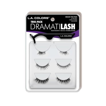 LA Colors Dramatilash Dolly Black False Lashes 1 Pair Eye Makeup