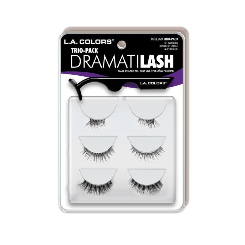 LA Colors Dramatilash Dolly Black False Lashes 1 Pair Eye Makeup