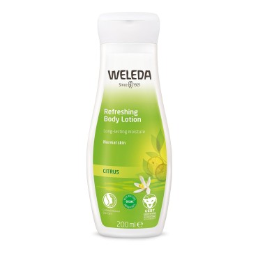 Weleda Refreshing Citrus Body Lotion, 6.8 Fluid Ounce, Plant Rich Moisturizer with Aloe Vera and Coconut Oil
