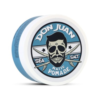Don Juan Sea Salt Matte Pomade | Water Based | Medium Hold | Matte Finish | Natural Plant Extracts and Ocean Minerals | Surf Wax Scent, 4 oz