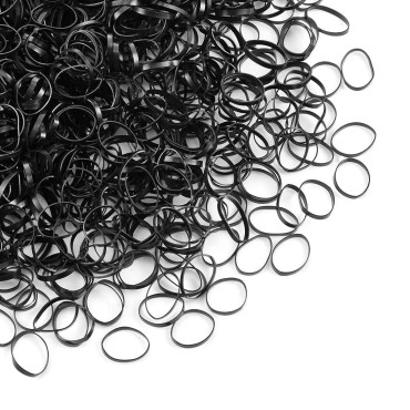minihope 1200 hair rubber bands black for Women Ki...