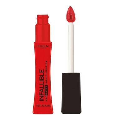 L'Oréal Paris Infallible Pro Matte Liquid Lipstick, Long-Lasting Intense Matte Color, Up to 16HR Wear, highly pigmented, full coverage liquid lipstick, Red Affair, 0.21 fl. oz.