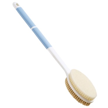 Wonsagain Back Scrubber Anti Slip Long Handle for Shower, Dual-Sided Back Brush with Stiff and Soft Bristles,Body Exfoliator for Bath or Dry Brush.