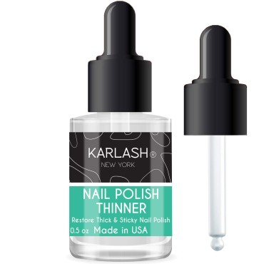 Karlash Professional Nail Polish Thinner 0.5 oz - Restore thick and sticky nail polish (1 Piece)