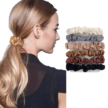 Silk Hair Scrunchies Soft Satin Scrunchies For Hai...