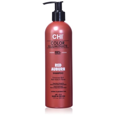 chi Color Illuminate Shampoo Red Auburn, Unscented, 12 Fl Oz