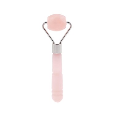 Skin Gym Rose Quartz Mini Roller Facial Massager f...