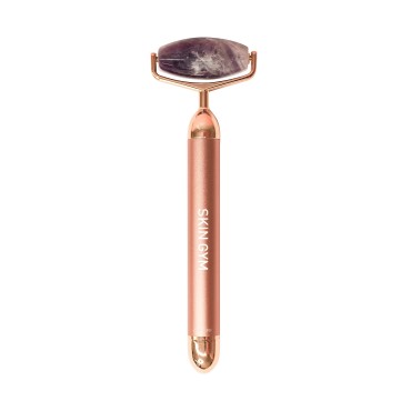 SKIN GYM Amethyst Vibrating Face Massager Sculpt, Lift and Define Beauty Tool - Face Roller with Cooling and Contouring Power - Over 6,000 Vibrations per Minute