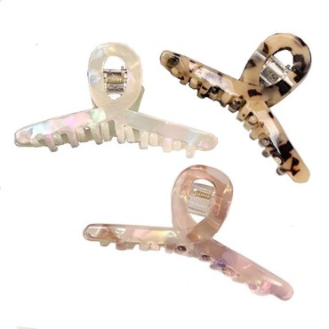 Hair Clips Tortoiseshell Claw Cellulose Acetate Ja...