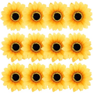 12 Pieces Sunflower Hair Clips Alligator Pins Acce...