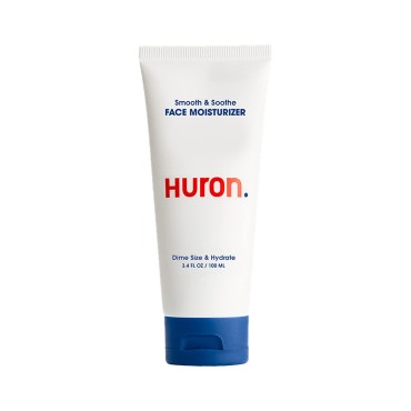 Huron Men’s Face Moisturizer - Lightweight, Soothing, Cooling Face Lotion for All-Day Lasting Hydration - Vegan, Phthalate Free, Sulfate Free, Paraben Free - 3.4 Fl Oz