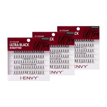 iENVY Ultra Black Individual Lashes 3 Pack Long Black