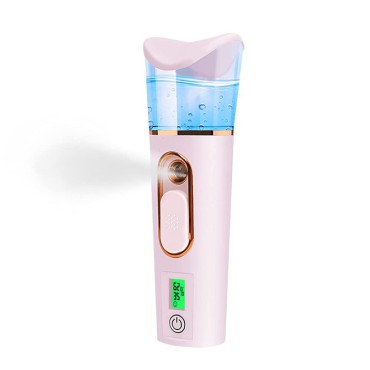 FATUXZ Handy Nano Facial Mister with Skin Analyzer Moisture Tester, Portable Nano Mist Sprayer Atomization Eyelash Extensions Steamer Mister,Mini Cool with Large Capacity,Face Moisturizing