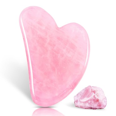 JOCHYA Gua Sha Facial Tool - Nature Rose Jade Gua ...