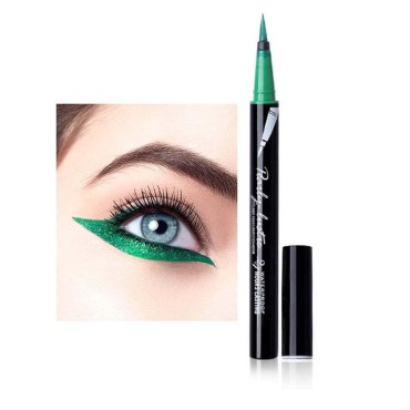 Green Eyeliner Pen Waterproof Eye Liner Sweatproof Long Lasting Professional Smudgeproof and Waterproof, Natural Eye Liner Seal Eye Pencil with High Precision (G)