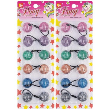 12 Pcs 25mm Hair Ties Hair Accessories for Girls G...