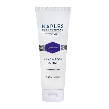 Naples Soap Company Lightweight and Nourishing Vegan Hand & Body Lotion - Silicone-Free Hydrating Skin Care, Made with Natural Moisturizing Ingredients for Soft, Supple Skin - Lavender, 3.4 oz