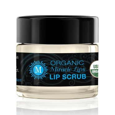 Miracle Lips Organic 2 in 1 Lip Scrub and Moisture...