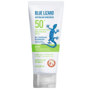BLUE LIZARD Kids Mineral-Based Sunscreen Lotion - SPF 50+ - 3 oz