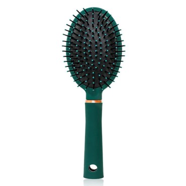 RN BEAUTY Detangling Brush Anti-Static Detangler Hair Brushes Paddle Hairbrush With Silicone Cushion Base Blow Drying Comb Nylon Bristle Pins Fashion Massage Brush for Men and Women Adults and Kids Wet or Dry All Hair Types Styling Dark Green Color (Oval)