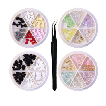 XEAOHESY 80pcs Colorful Resin Aurora Butterfly Ski...