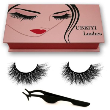 Mink Lashes 3D Mink Lashes Natural Look Volume Natural Fluffy Lashes Wispies Cross Faux False Eyelashes Thick Crisscross Long Soft Deluxe Lashes 1 Pair