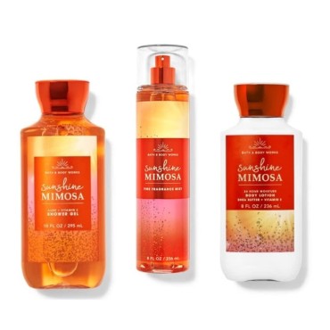 Sunshine Mimosa - Full Size Set - Shower Gel, Body Lotion, Fine Fragrance Mist