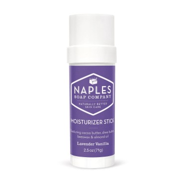 Naples Soap Company Hydrating Noncomedogenic Body Moisturizer Stick, Lavender Vanilla - Safe for All Skin Types, 2.5oz