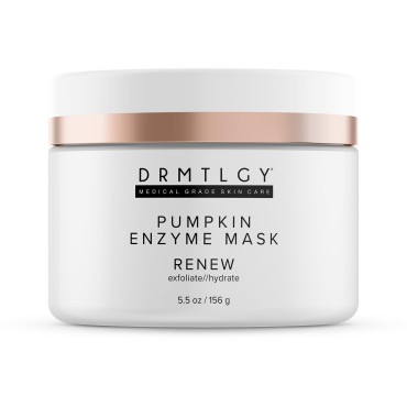 DRMTLGY Pumpkin Enzyme Face Mask with Jojoba Beads. Gentle Exfoliating Pumpkin Facial Mask for Dullness, Uneven Skin Tone, Fine Lines and Wrinkles.