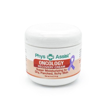 PhysAssist Oncology Recovery Cream: 4 oz Unscented, Super Moisturizing for Dry, Itchy, Sensitive Skin