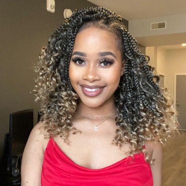 12inch Goddess Box Braids Crochet Hair Bob Goddess...