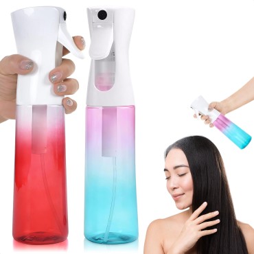 ZOKLU Hair Spray Bottles for Cleaning - 2 Packs Continuous Spray Bottle for Hair Water Mister Spray Bottle Empty Spray Bottles - 300ml/ 10 Oz Skin Care Spray Bottles Mist Sprayer Plant Mister Bottle