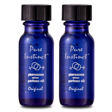 Pure Instinct (2-Pack - The Original Pheromone Infused Essential Oil Perfume Cologne - Unisex Attracts Men and Women - TSA Ready