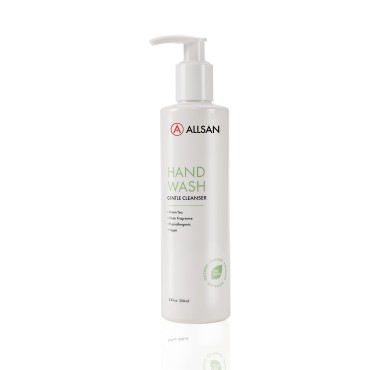 AllSan Hand Wash Sulfate-Free Gentle Cleanser, 100% Vegan, Hypoallergenic, Green tea, Clean Fragrance, 8.45 Oz
