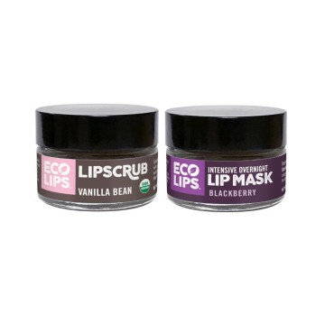 Eco Lips Vanilla Bean Lip Sugar Scrub & Blackberry...