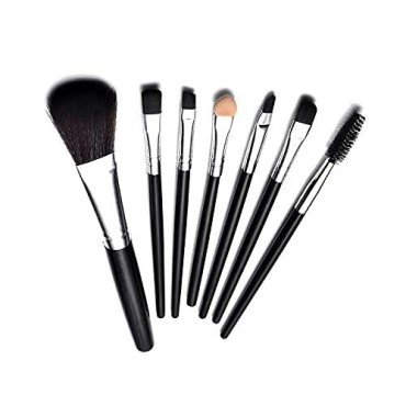 Xianglangsuccess7 beginner makeup brush sets brown, 2 eye shadow brushes, 1 lip brush, 1 eyeliner brush, 1 sponge eye brush, 1 eyebrow brush and 1 eyelash brush