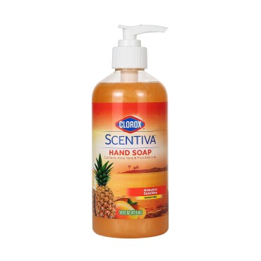 Clorox Scentiva Liquid Hand Soap | 14 oz Liquid Hand Wash with Aloe Vera & Provitamin B5 | Bleach-Free Scented Hand Soap for Kitchen or Bathroom, Hawaiian Sunshine Scent