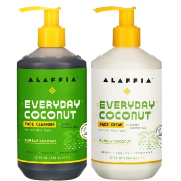 Alaffia EveryDay Coconut Face Cleanser and Face Cr...