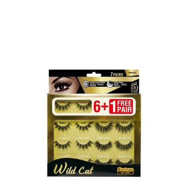 EBIN NEW YORK Cattitude 3D Lash 7 Pair - Wild Cat 3D Lash Super Soft Widen Eyes Seamless & Natural Look