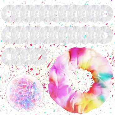 24 pcs Hair Elastic Scrunchies for Tie Dye - Hair ...